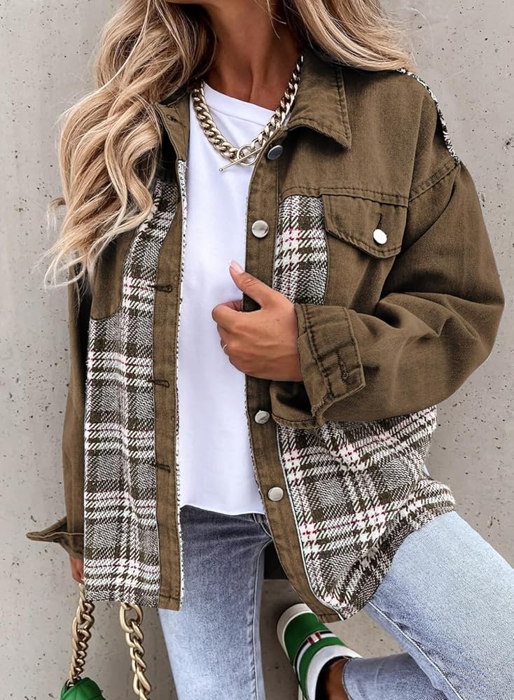 Amazon.com: SHEWIN Jean Jacket Women Early Fall Fashion